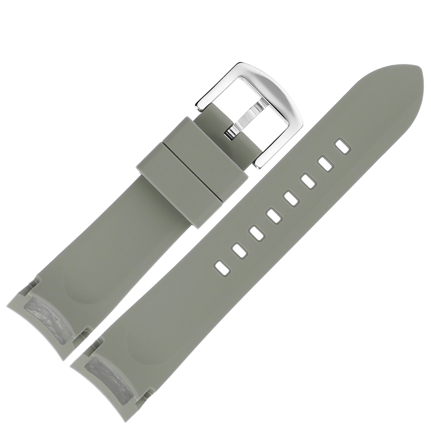 Vostok Europe Pasek Rocket N1 - Silikon 225 A713 jasny khaki ze stalową kl pasek do zegarka - miniatura 2