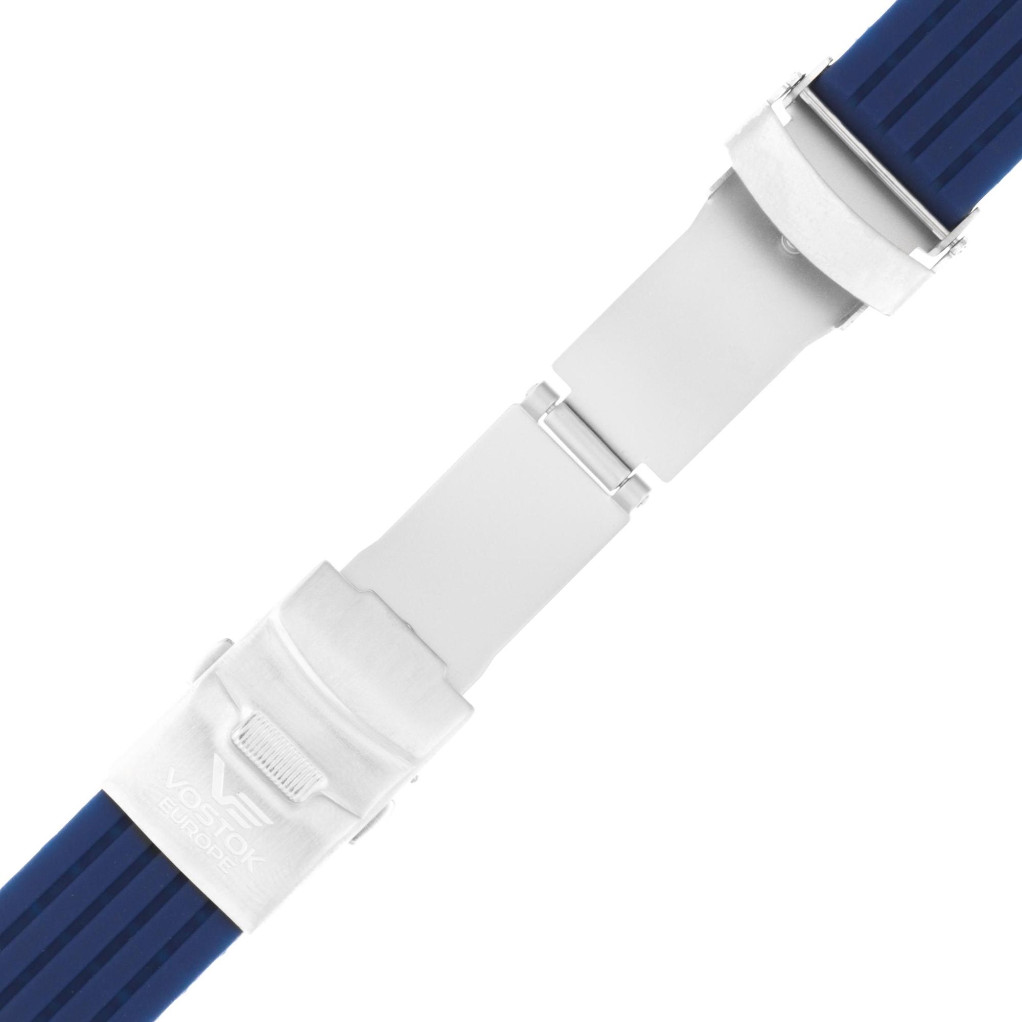 Vostok Europe Pasek Silikon VE - 20 mm niebieski pasek do zegarka - miniatura 3