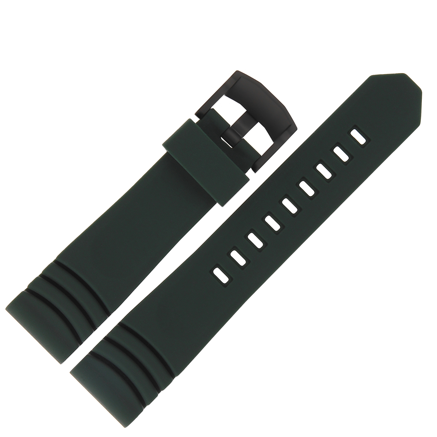 Vostok Europe Pasek SSN-571 - Silikon (F608) zielony z szarą kl. pasek do zegarka - miniatura 2