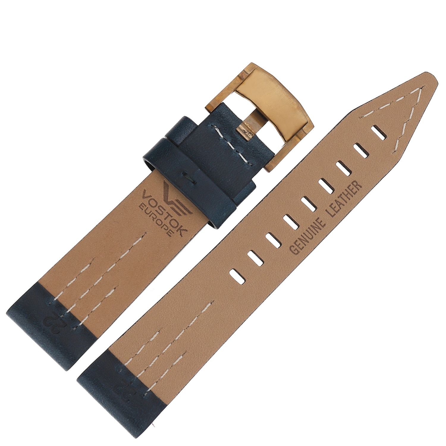 Vostok Europe Pasek SSN-571 - Skóra (O609) turkusowy z białym p. różowa kl. pasek do zegarka - miniatura 2