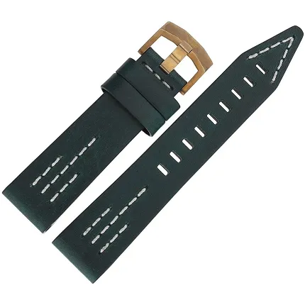 Vostok Europe Pasek SSN-571 - Skóra O609 turkusowy z białym p brązowa kl - zdjęcie 1