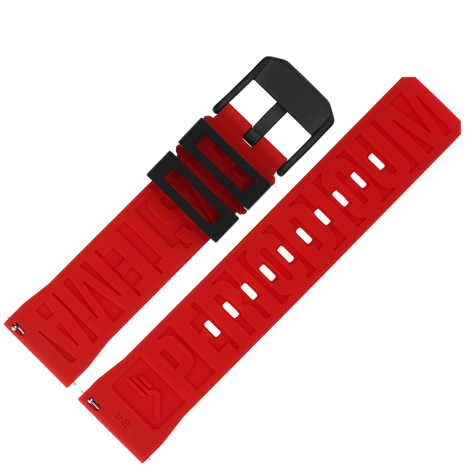 Vostok Europe Pasek Systema - Silikon E721 czerwony czarna szl czarna kl pasek do zegarka - miniatura 2