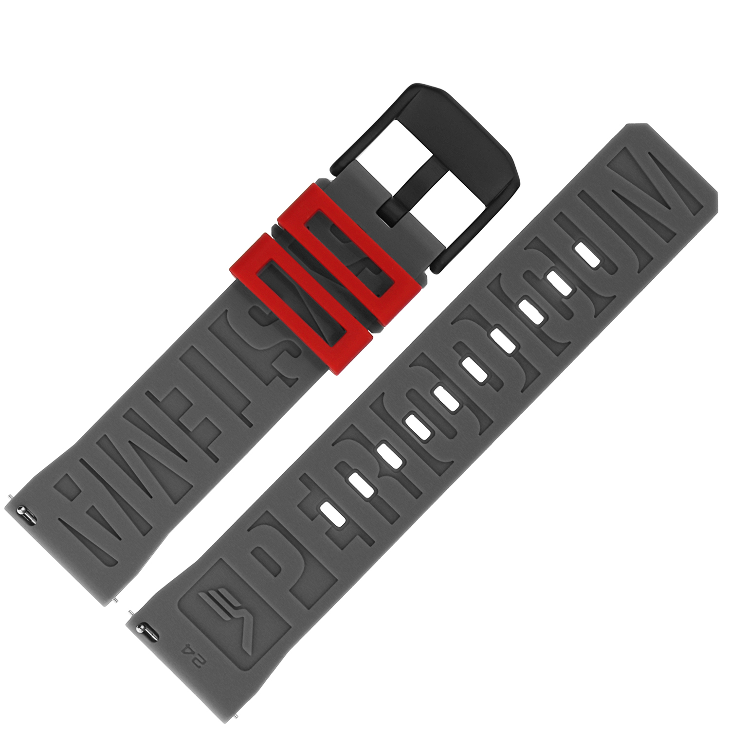 Vostok Europe Pasek Systema - Silikon E721 szary czerwona szl czarna kl pasek do zegarka - miniatura 2