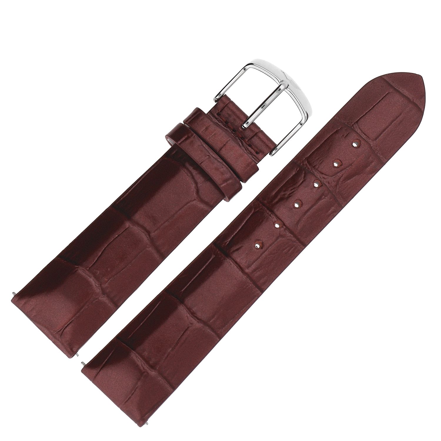 Pasek do zegarka Vostok Europe Pasek Undine - Skóra (E567) purpurowy croco stalowa kl.