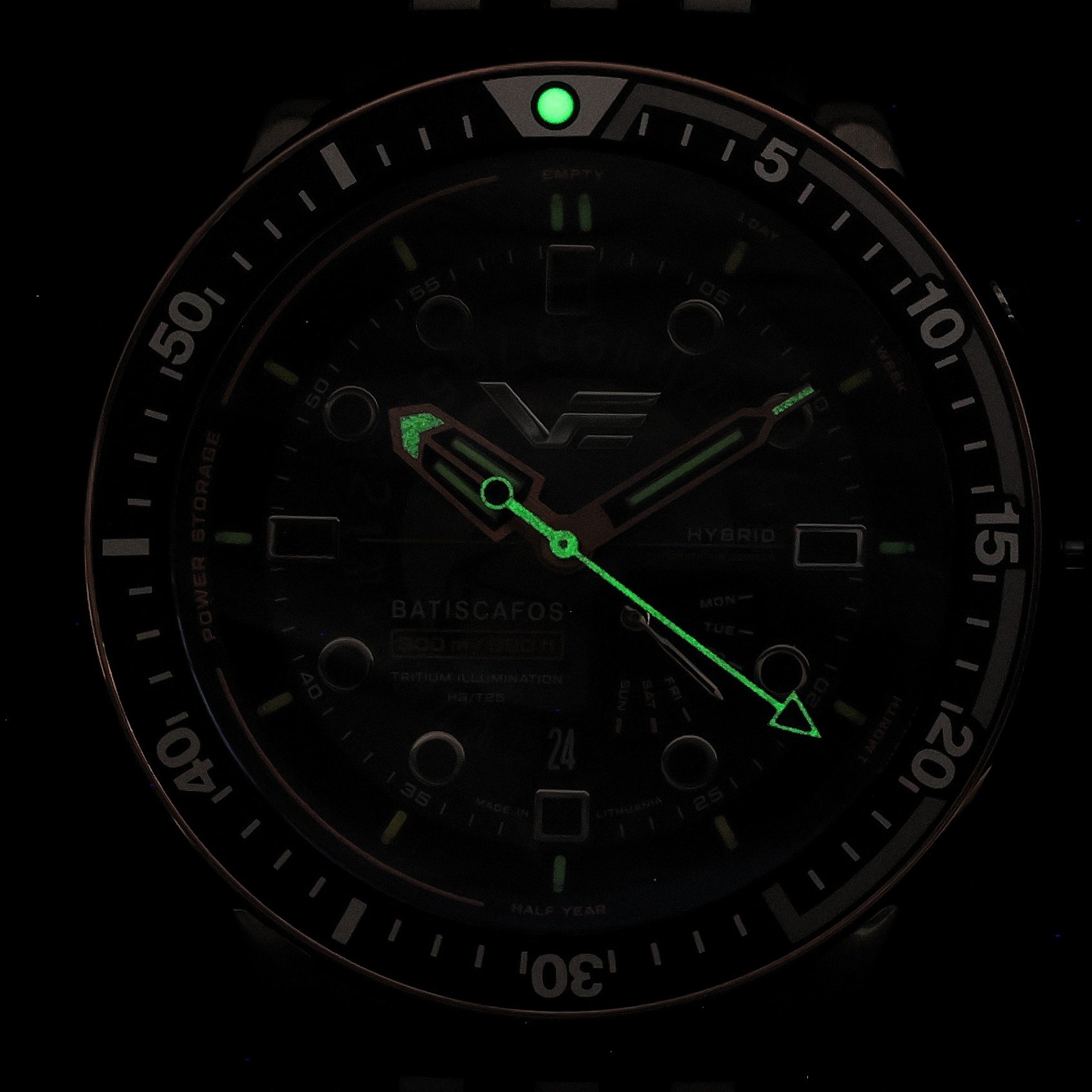 Vostok Europe PX84-511E769B zegarek męski Batiscafos srebrny