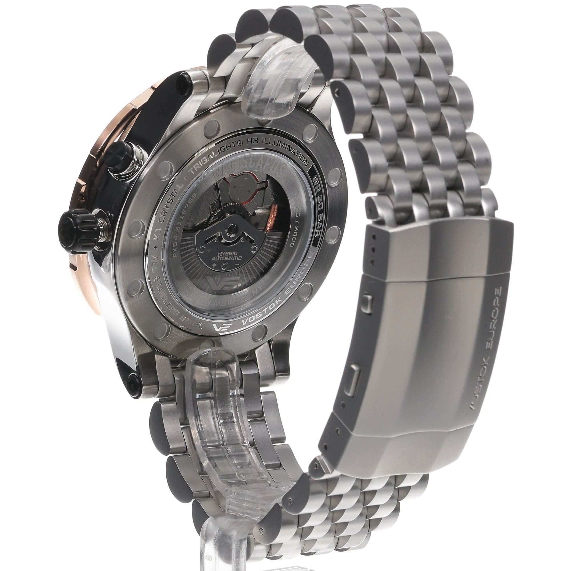 Vostok Europe PX84-511E769B zegarek męski sportowy Batiscafos bransoleta