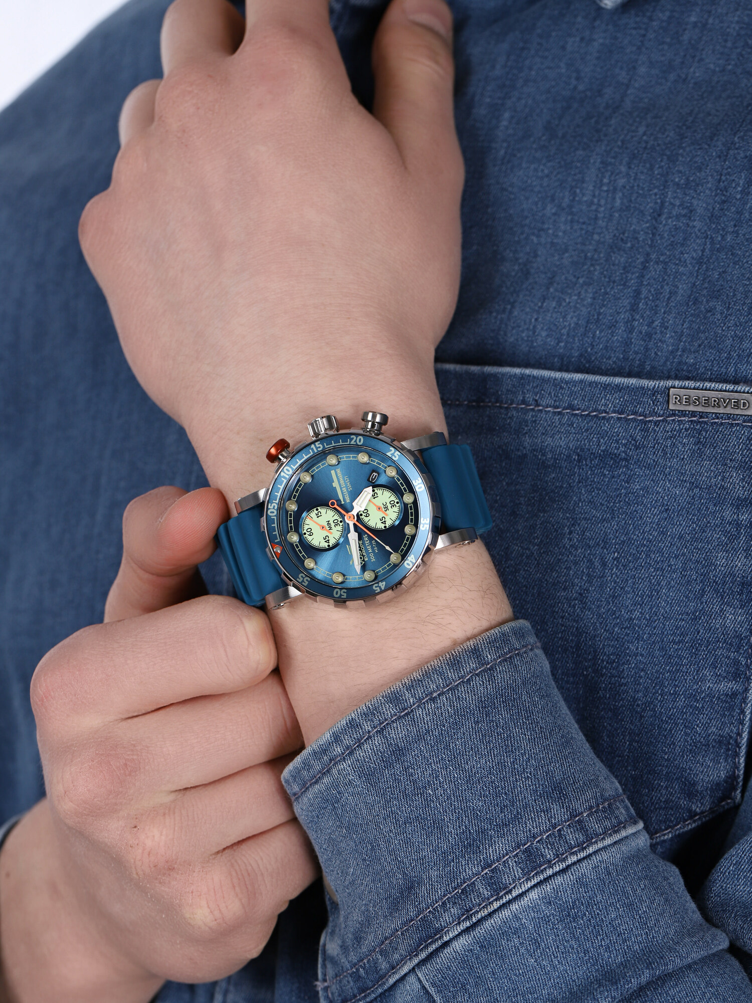 Vostok Europe VK61-571A610S SSN 571 Nuclear Submarine Chrono zegarek sportowy SSN 571 - miniatura 4