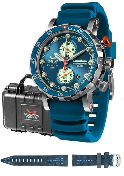 Vostok Europe VK61-571A610S SSN 571 SSN 571 Nuclear Submarine Chrono - zdjęcie 1