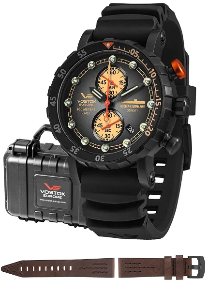 Vostok Europe VK61-571C611S SSN 571 SSN 571 Nuclear Submarine Chrono - zdjęcie 1