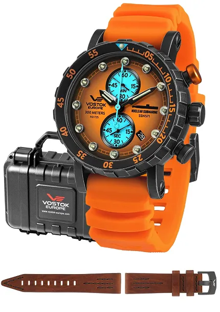 Vostok Europe VK61-571F612S SSN 571 SSN 571 Nuclear Submarine Chrono - zdjęcie 1