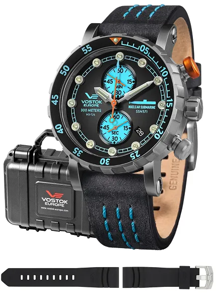 Vostok Europe VK61-571H614 SSN 571 SSN 571 Nuclear Submarine Chrono - zdjęcie 1