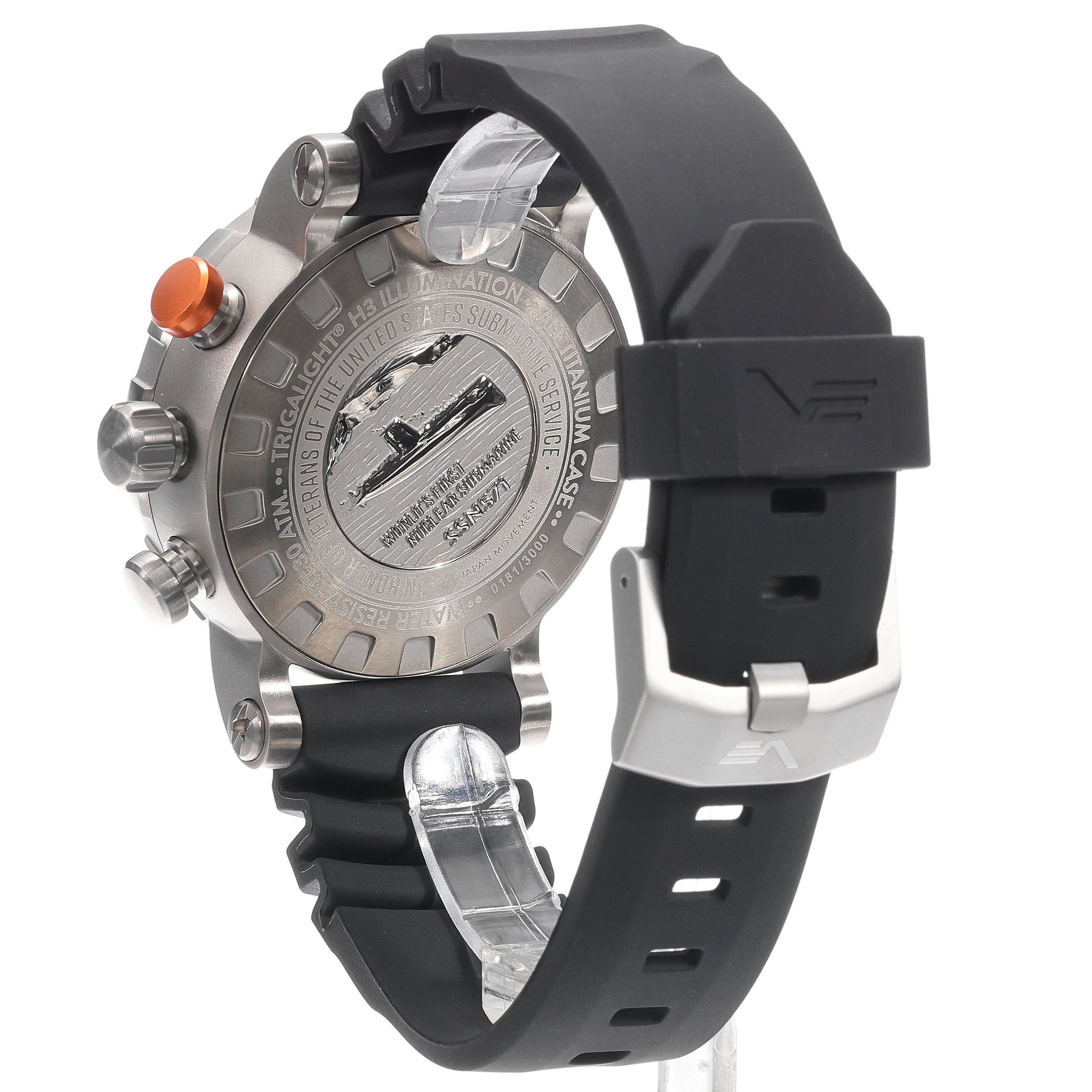 Vostok Europe VK61-571H614S SSN 571 Nuclear Submarine Chrono SSN 571 sportowy zegarek srebrny - miniatura 4