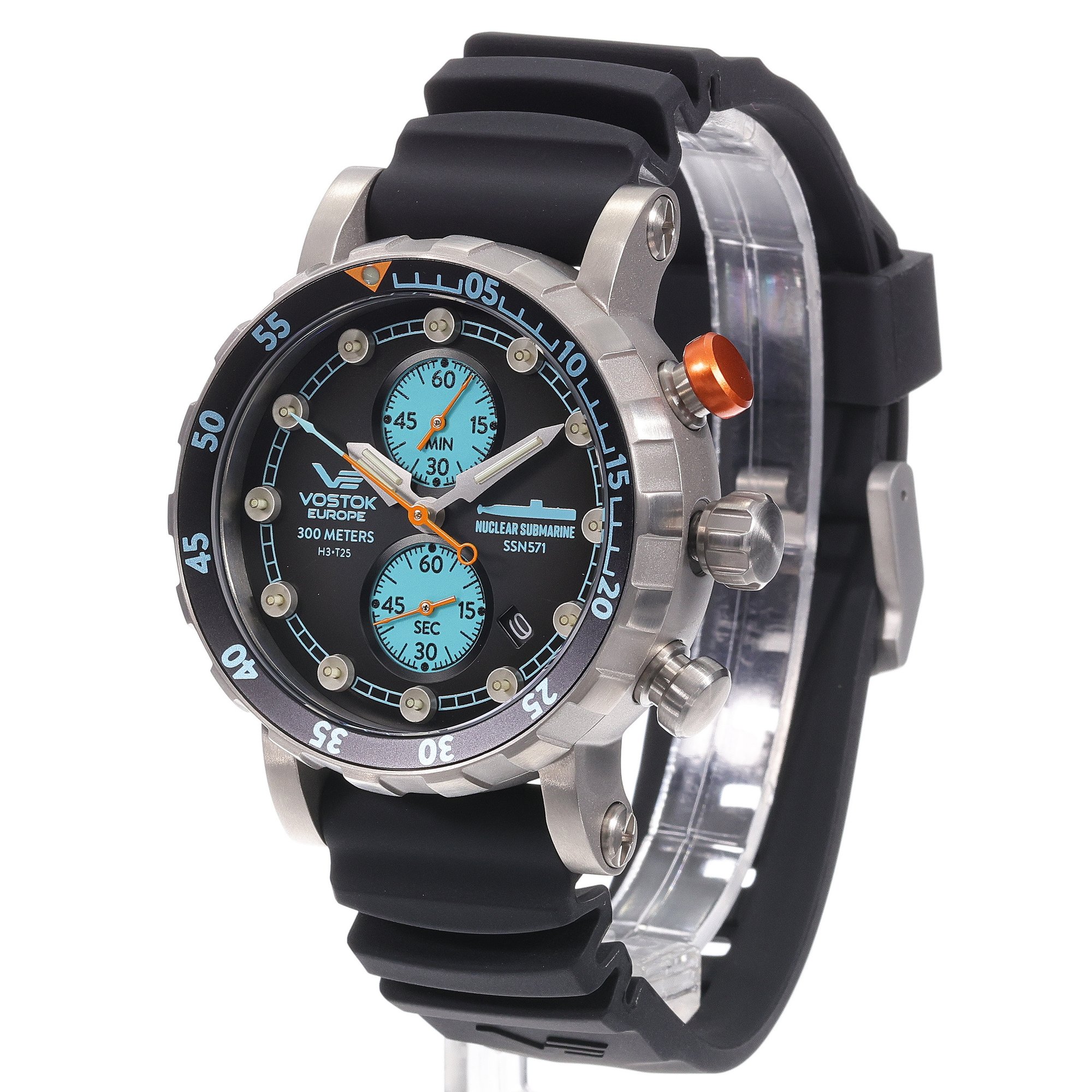 Vostok Europe VK61-571H614S zegarek męski sportowy SSN 571 pasek - miniatura 2
