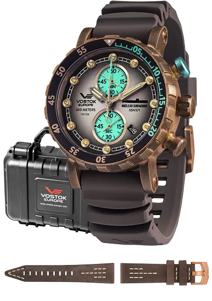 Vostok Europe VK61-571O613S SSN 571 SSN 571 Nuclear Submarine Chrono - zdjęcie 1