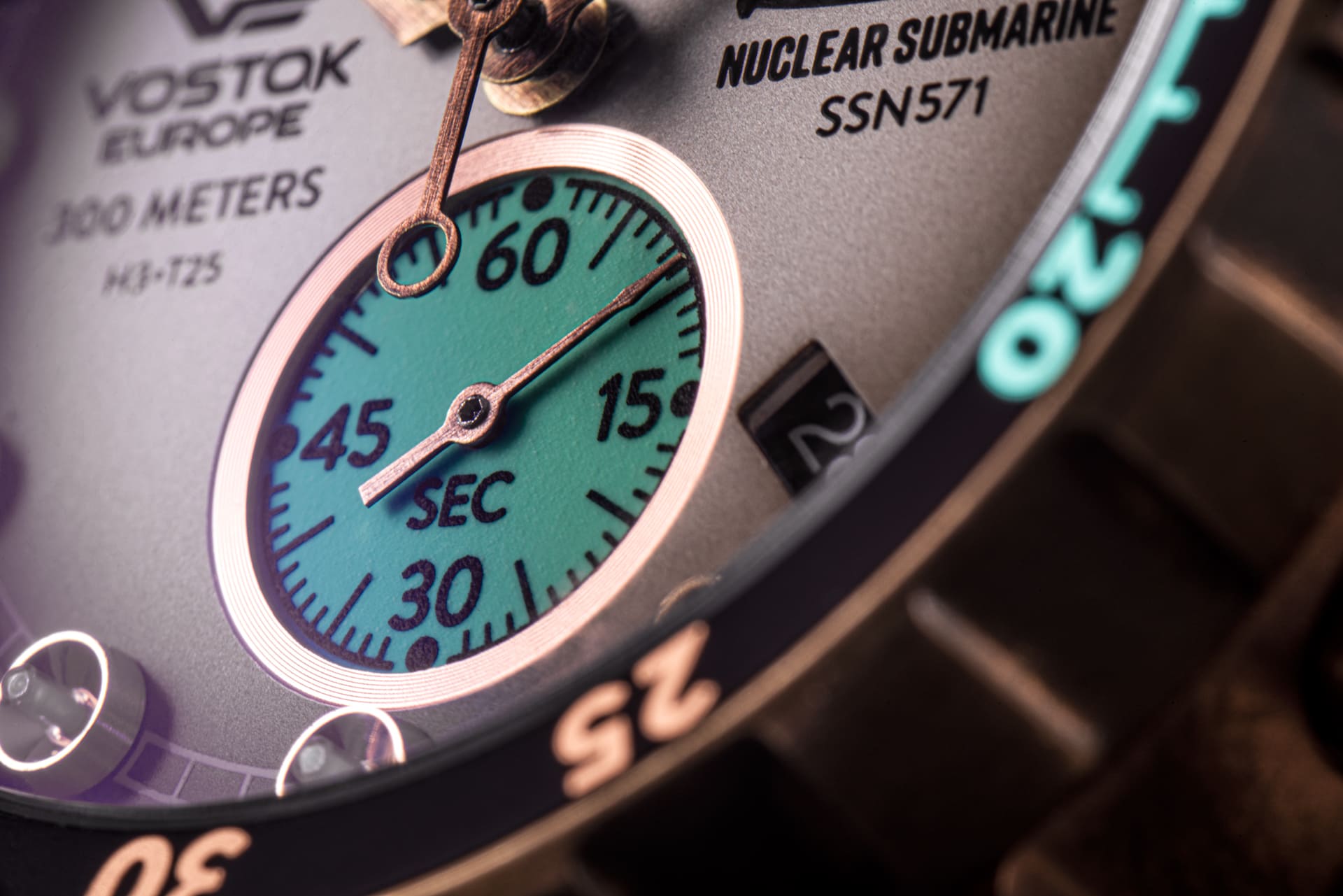 Vostok Europe VK61-571O613S zegarek męski sportowy SSN 571 pasek - miniatura 10