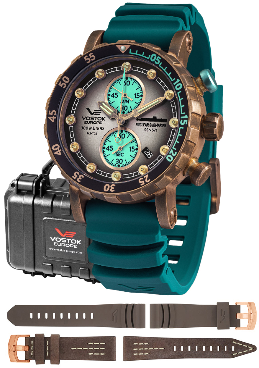 Vostok Europe SSN 571 Nuclear Submarine Chrono VK61-571O613SBL