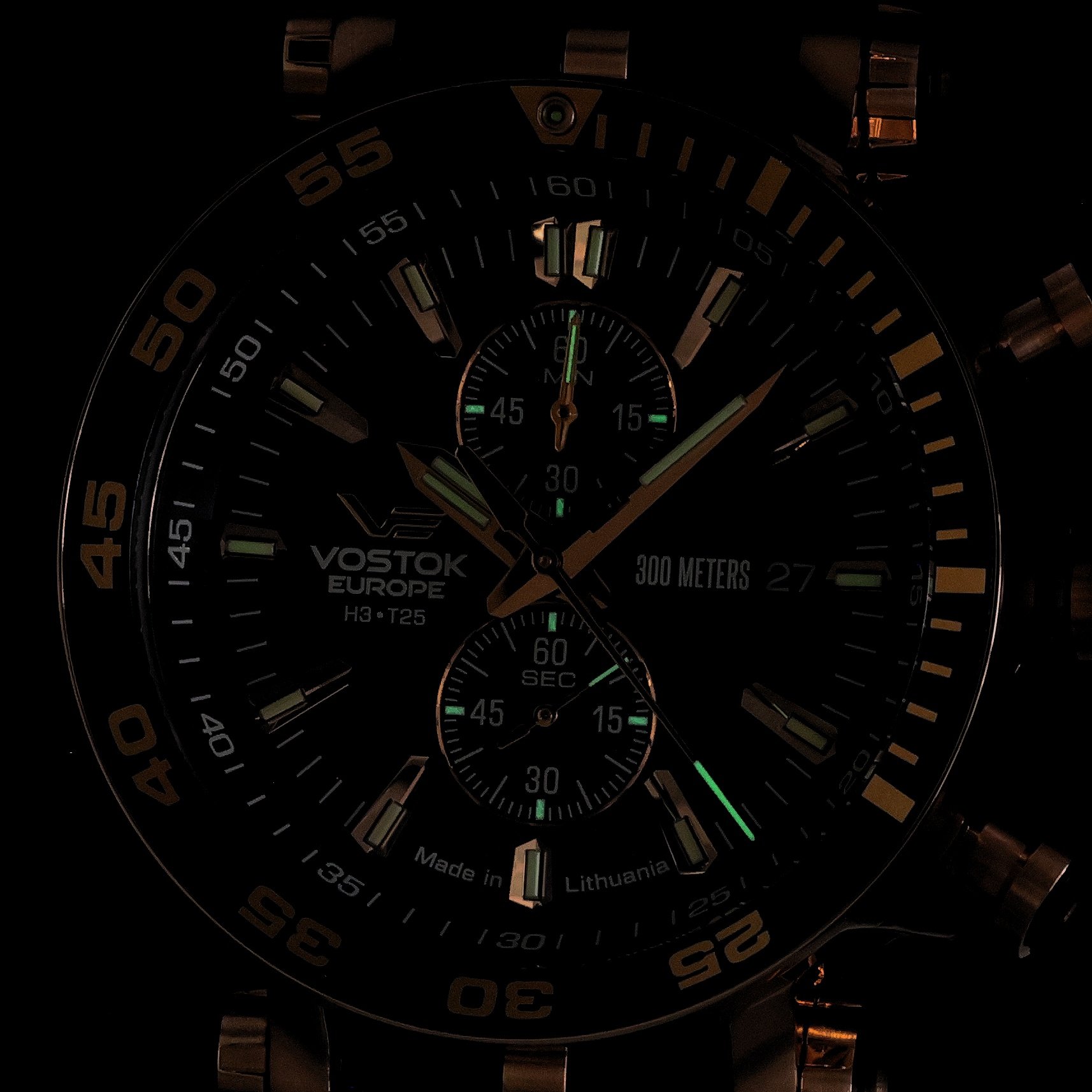Vostok Europe VK61-575B590BB zegarek różowe złoto sportowy Energia Rocket bransoleta - miniatura 5