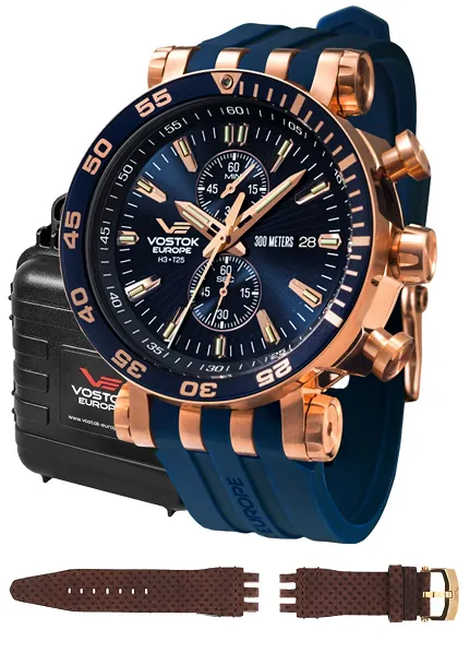 Vostok Europe VK61-575B590S Energia Rocket Energia Chrono Line