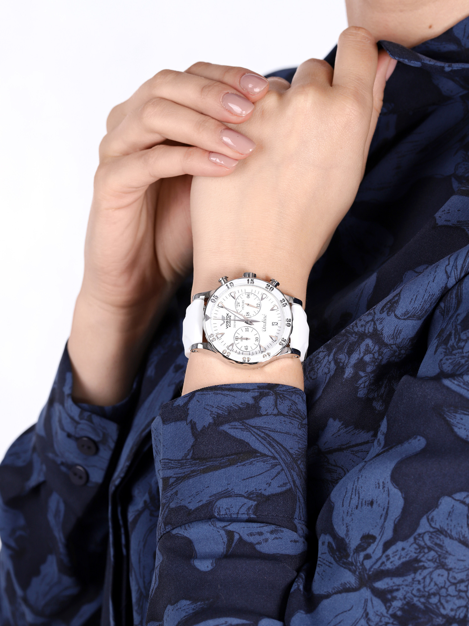 Vostok Europe VK64-515A524 zegarek damski Undine srebrny