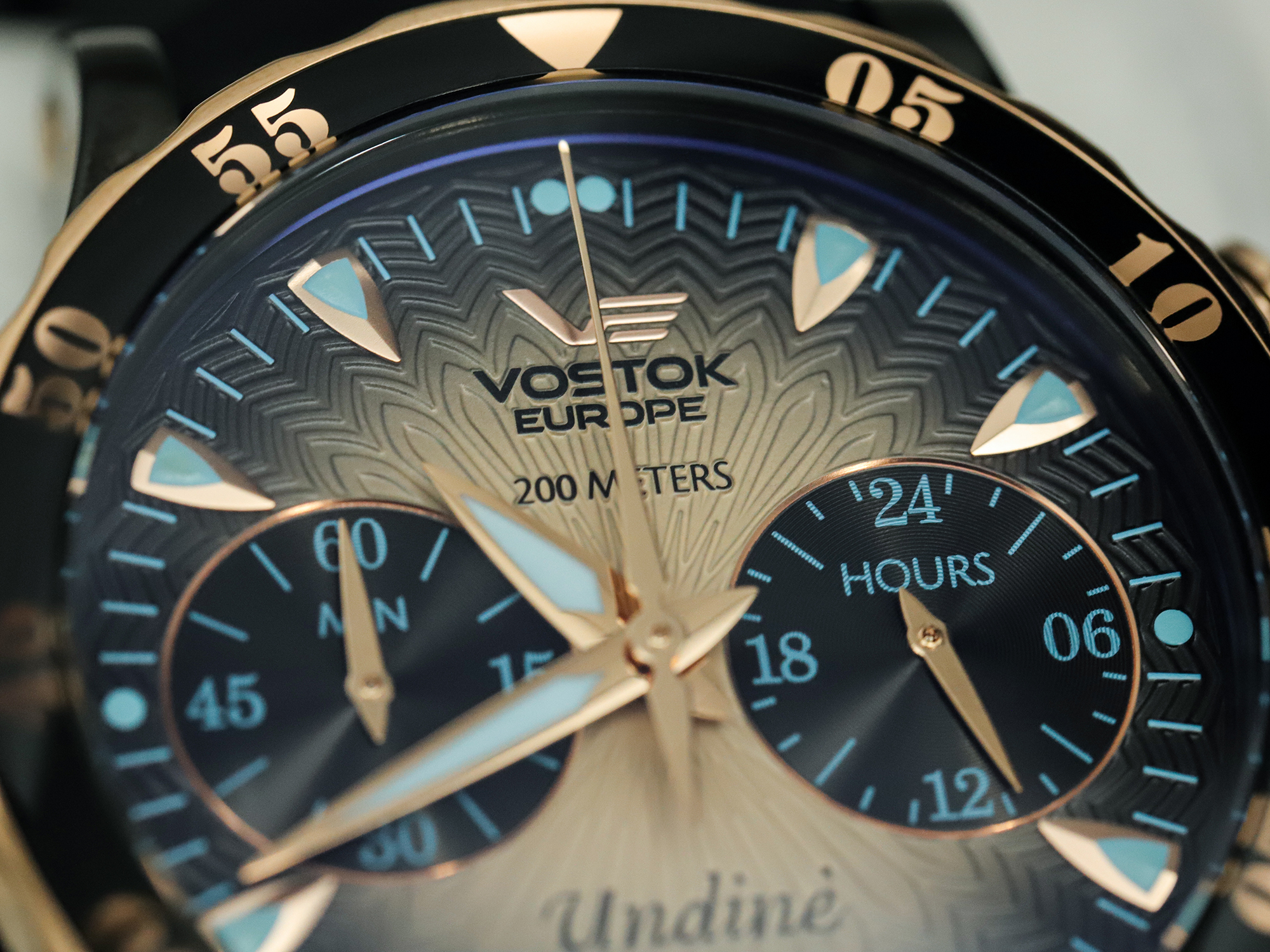 Vostok Europe VK64-515E627B1 zegarek czarny sportowy Undine bransoleta - miniatura 5