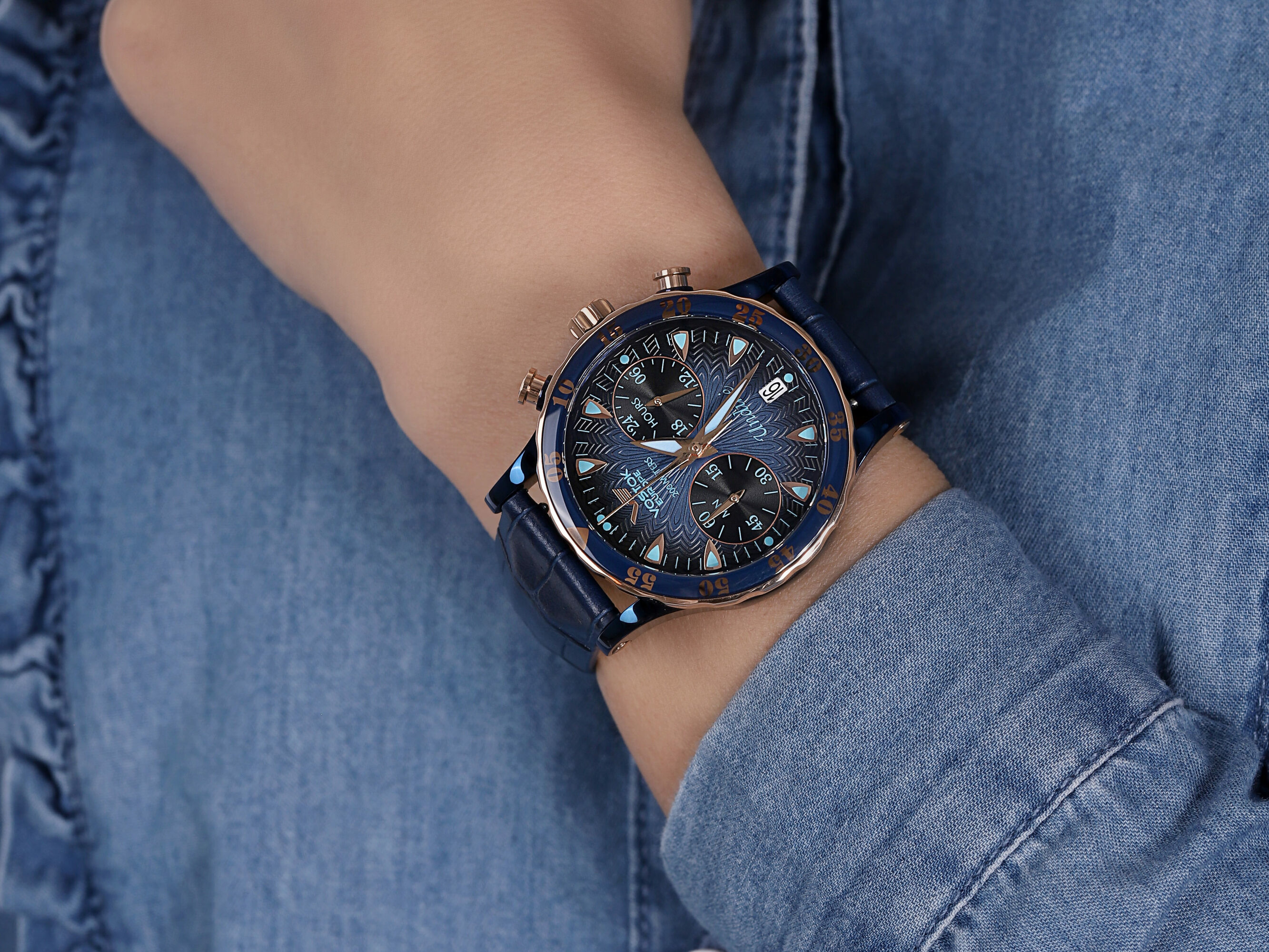 Vostok Europe VK64-515E628B Undine Undine Chrono zegarek damski sportowy mineralne utwardzane