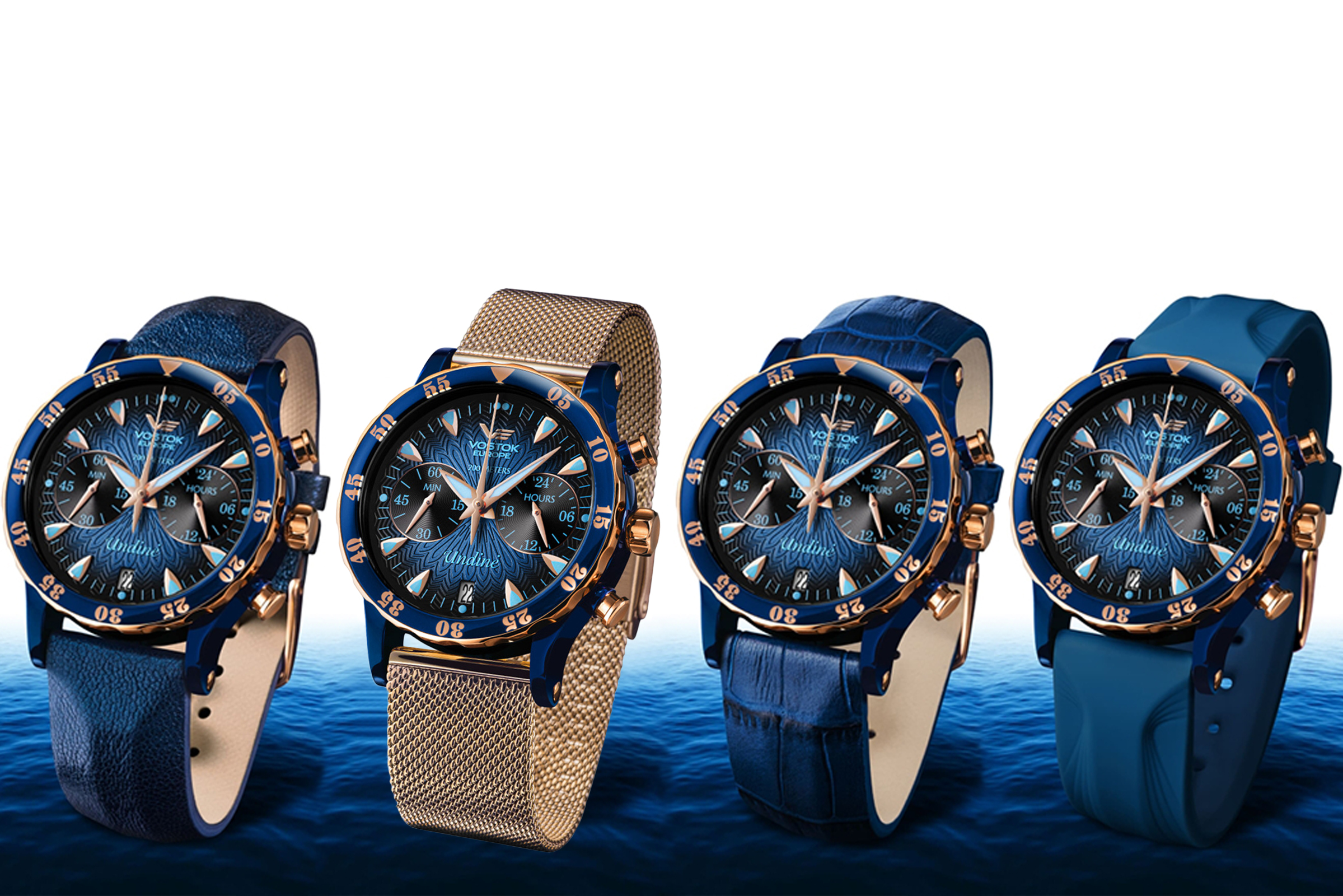 Vostok Europe VK64-515E628B zegarek damski sportowy Undine bransoleta