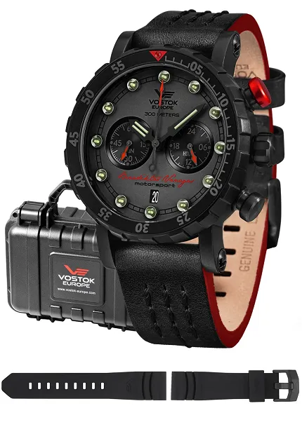 Vostok Europe VK64-571J431 SSN 571 SSN 571 Benediktas Vanagas Black Limited Edition Chronograph