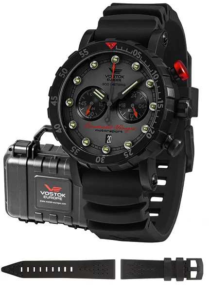 Vostok Europe VK64-571J431S SSN 571 SSN 571 Benediktas Vanagas Black Limited Edition Chronograph - zdjęcie 1