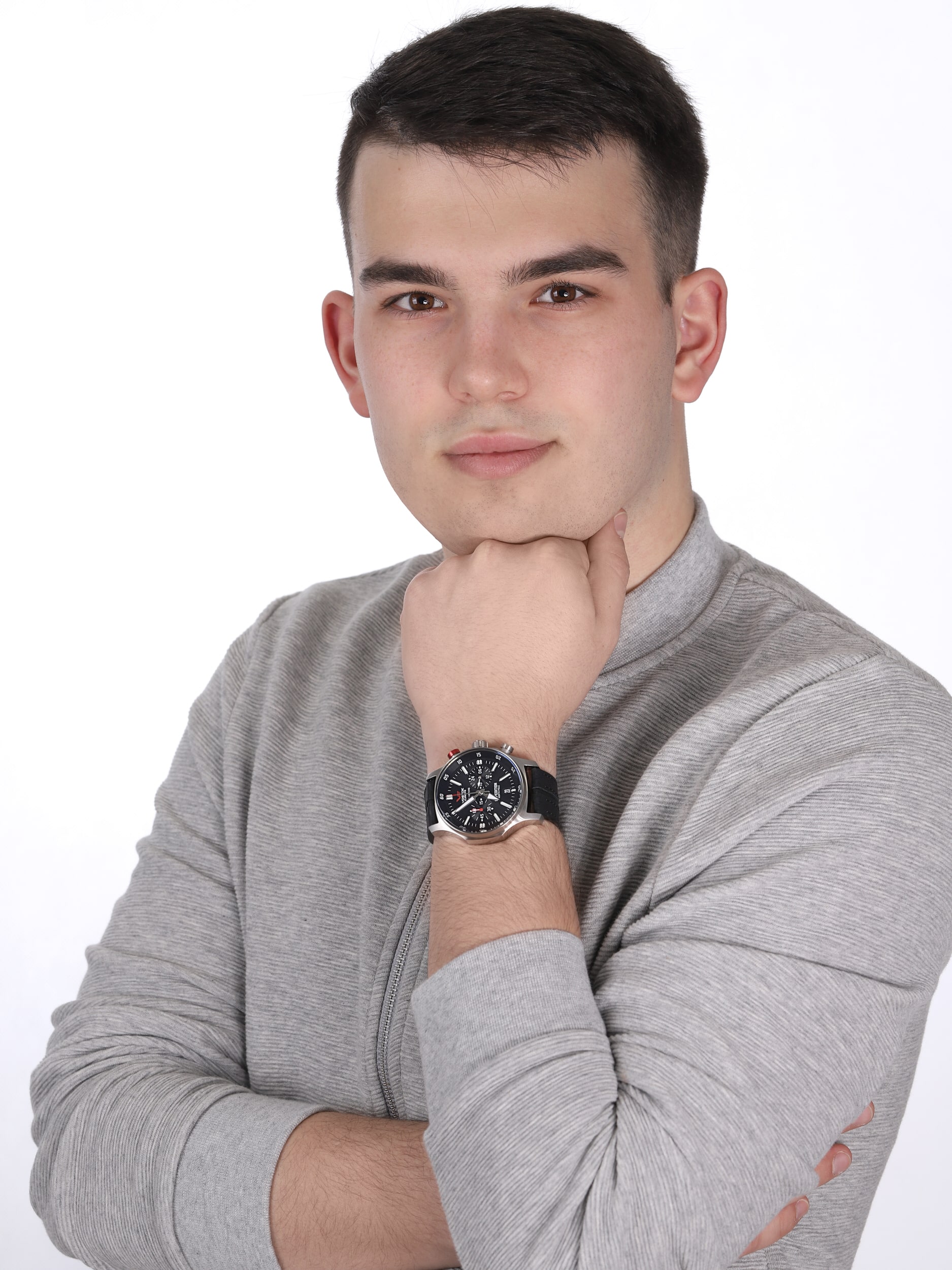 Vostok Europe VK64-592A559 zegarek srebrny klasyczny Expedition pasek