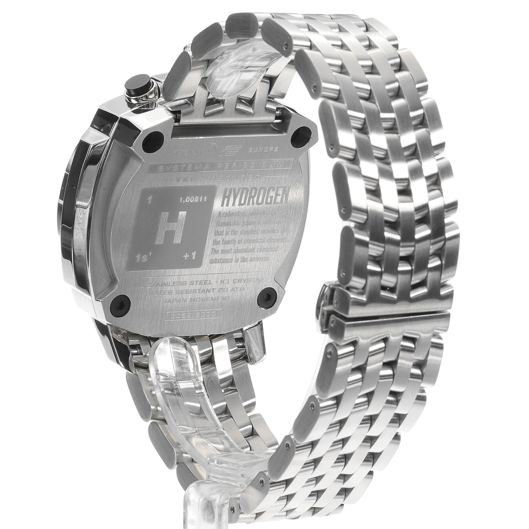 Vostok Europe VK67-650A720B zegarek srebrny typudiver Systema Periodicum bransoleta - miniatura 4