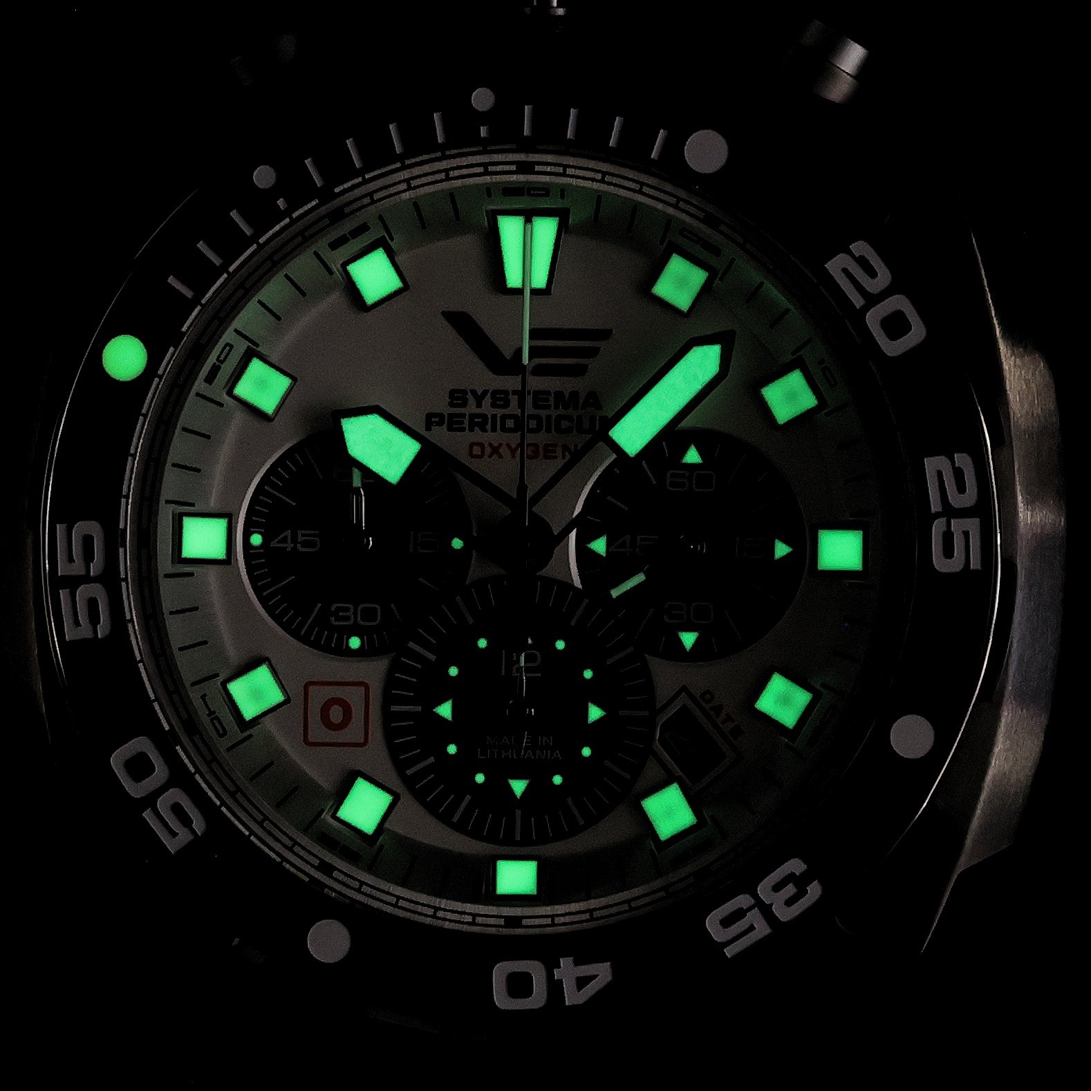 Vostok Europe VK67-650A722SB Systema Periodicum Systema Periodicum Oxygen zegarek męski typudiver mineralne utwardzane