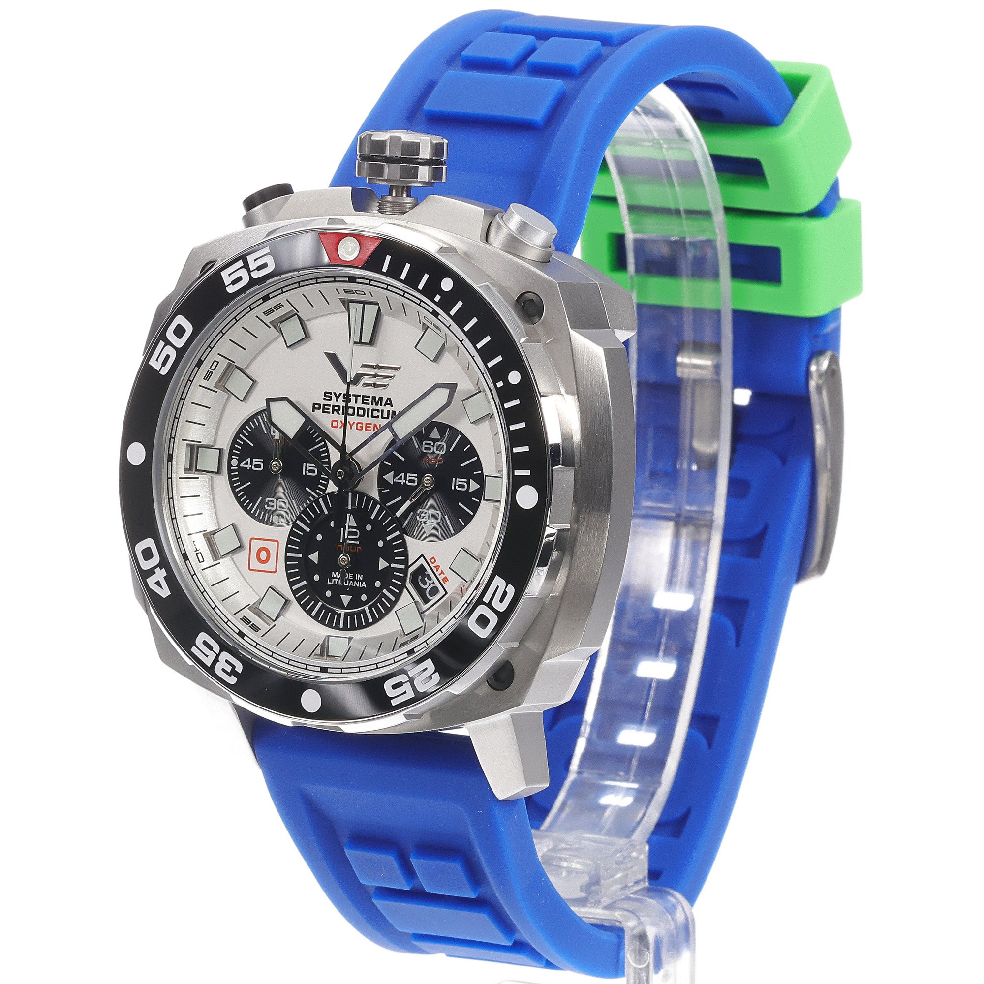 Vostok Europe VK67-650A722SBL zegarek srebrny typudiver Systema Periodicum pasek - miniatura 2