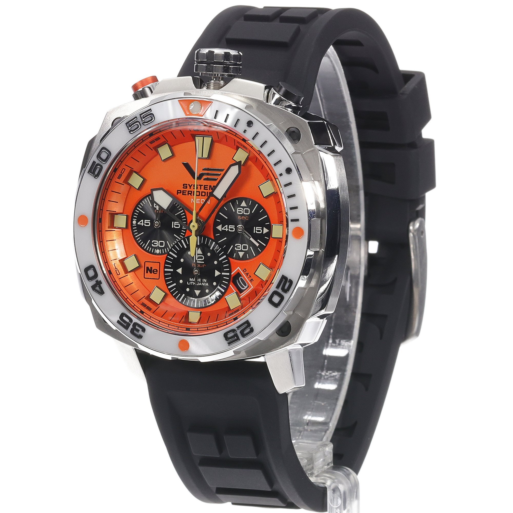 Vostok Europe VK67-650A723SB zegarek srebrny typudiver Systema Periodicum pasek - miniatura 2