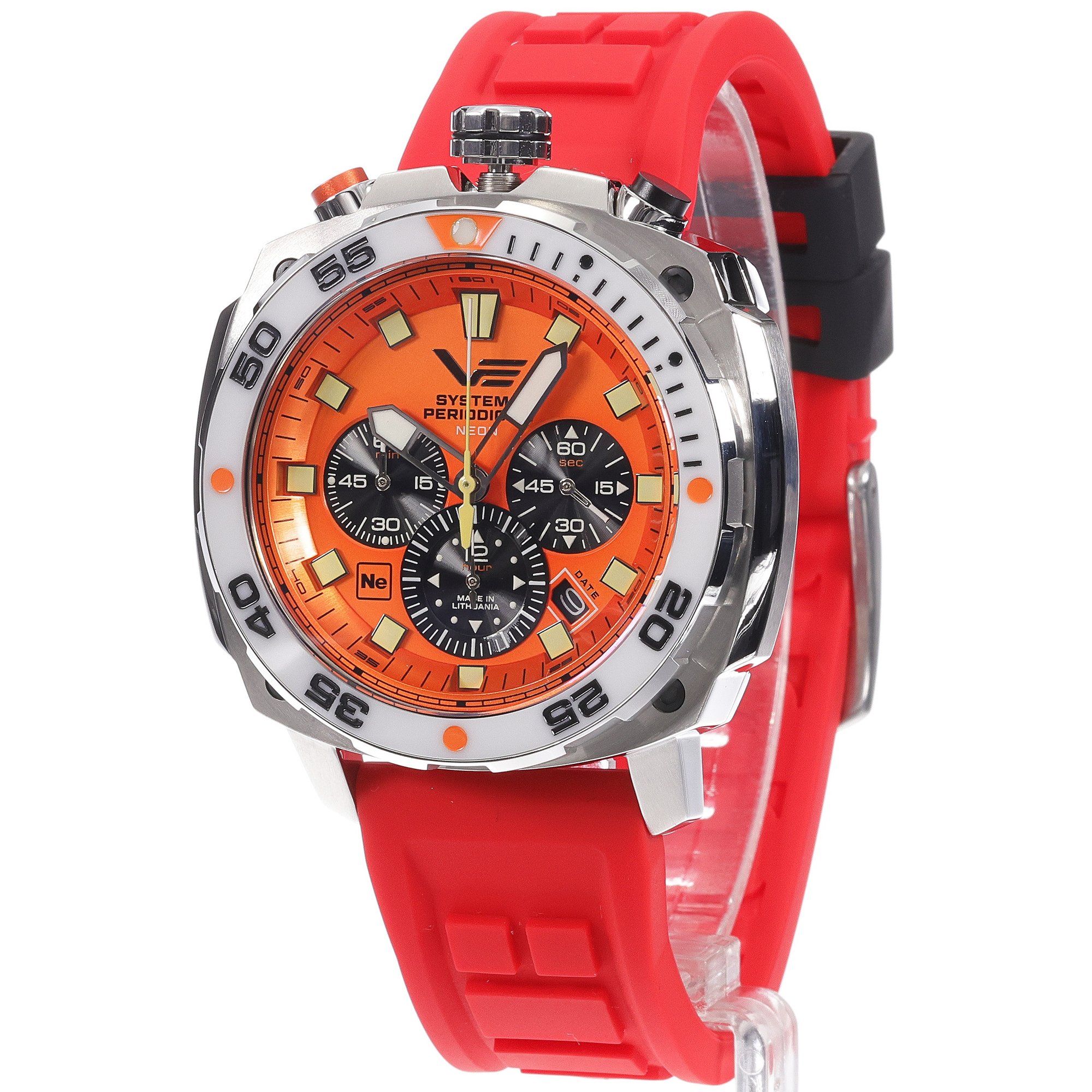 Vostok Europe VK67-650A723SR zegarek srebrny typudiver Systema Periodicum pasek - miniatura 2