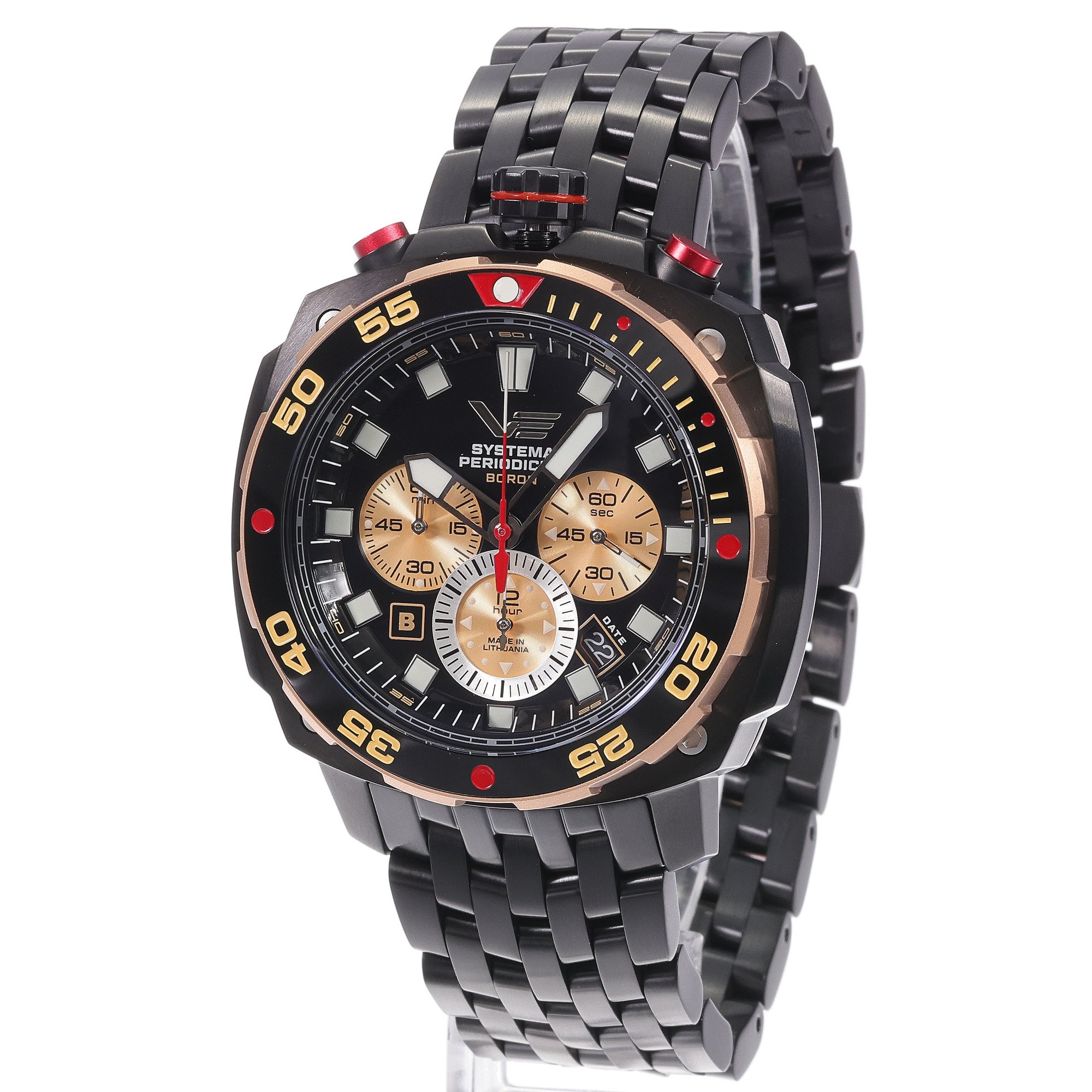Vostok Europe VK67-650E721B zegarek czarny typudiver Systema Periodicum bransoleta - miniatura 2