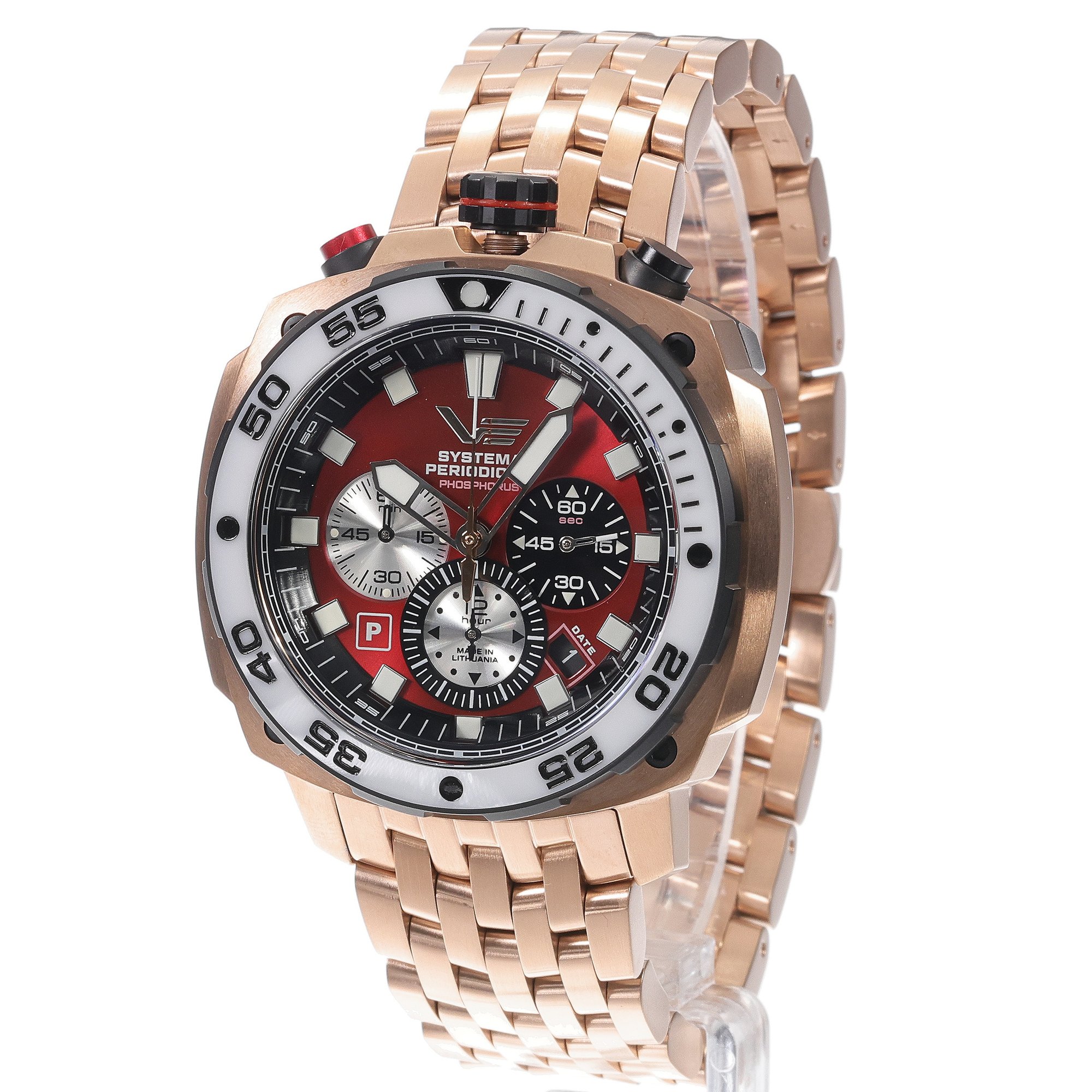Vostok Europe VK67-650E724B zegarek różowe złoto typudiver Systema Periodicum bransoleta - miniatura 2