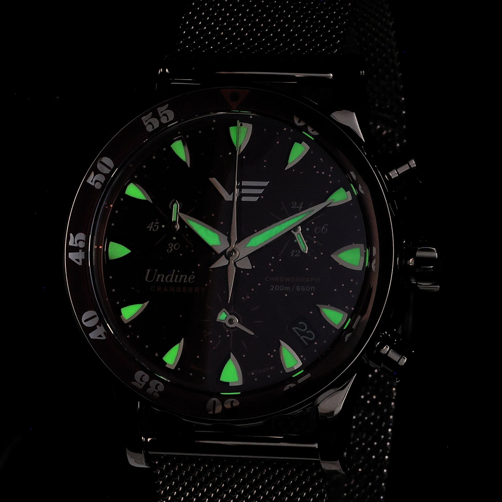 Vostok Europe VK68-515A774B Undine Cranberry Undine elegancki zegarek srebrny