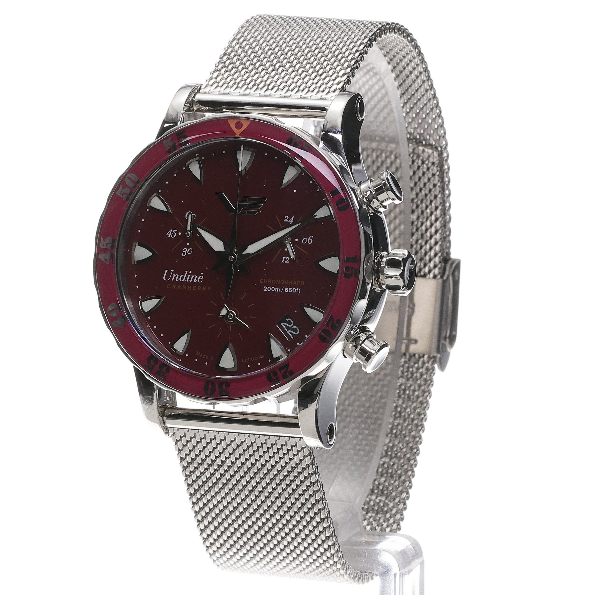 Vostok Europe VK68-515A774B Undine Undine Cranberry zegarek damski elegancki mineralne utwardzane