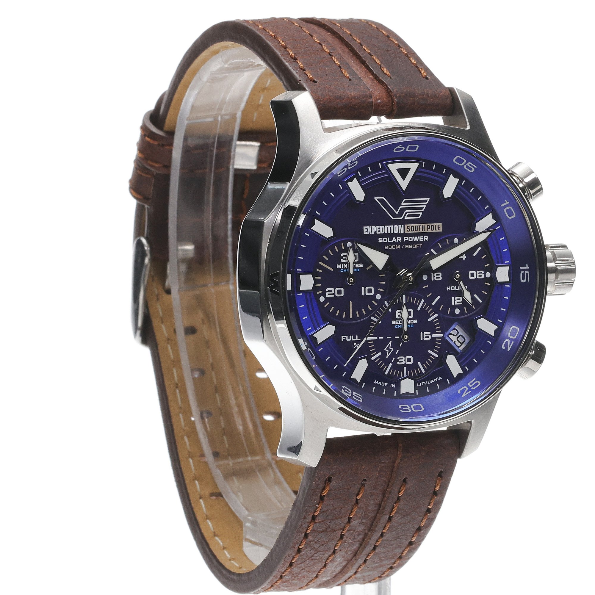 Vostok Europe VR42-592A762 zegarek srebrny sportowy Expedition pasek