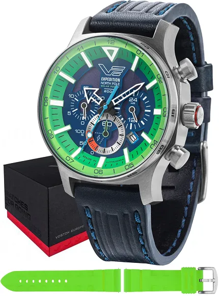 Vostok Europe VR42-595A733 Expedition Expedition North Pole 1 Polar Spruce Solar 47mm