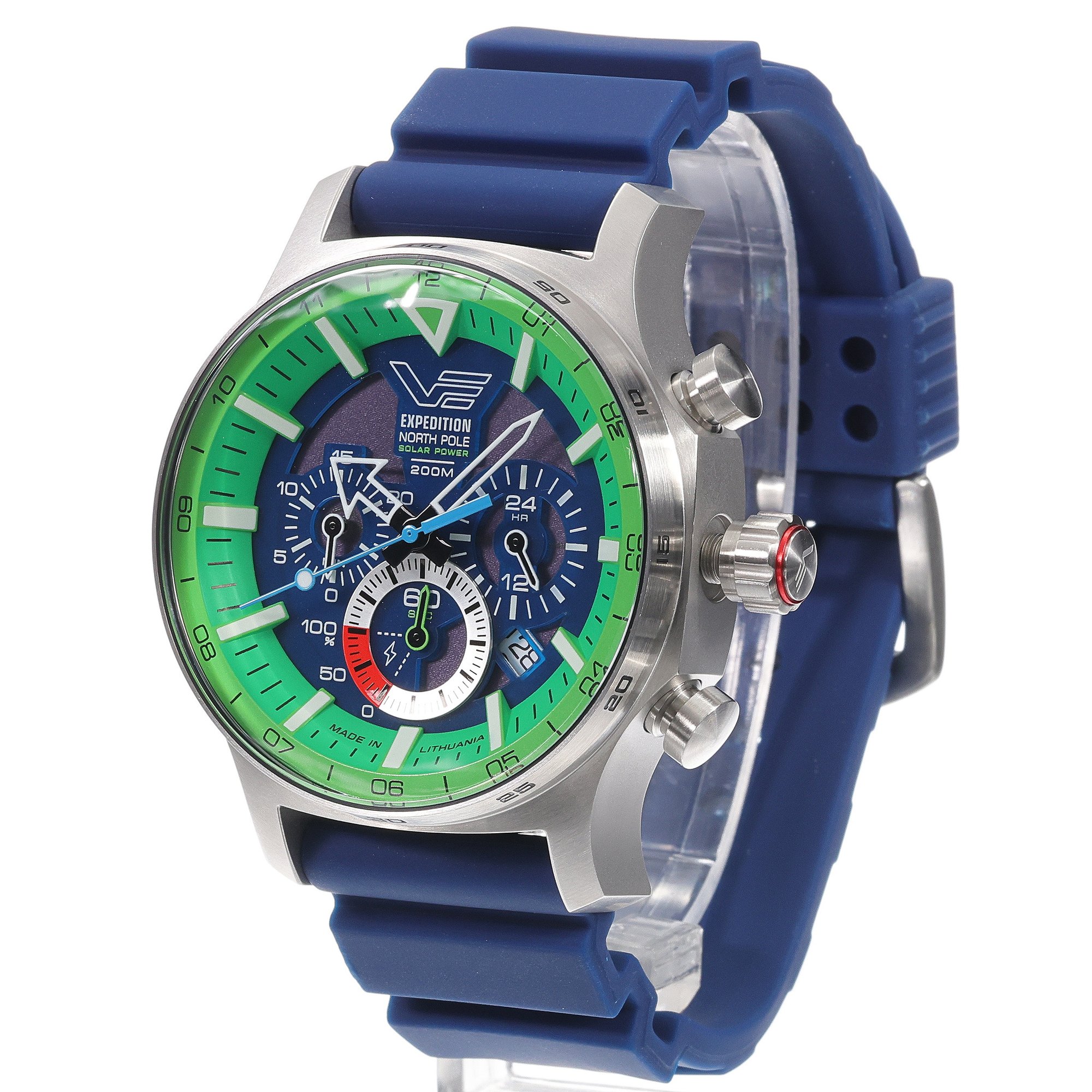 Vostok Europe VR42-595A733SBL Expedition North Pole 1 Polar Spruce Solar 47mm zegarek sportowy Expedition - miniatura 2