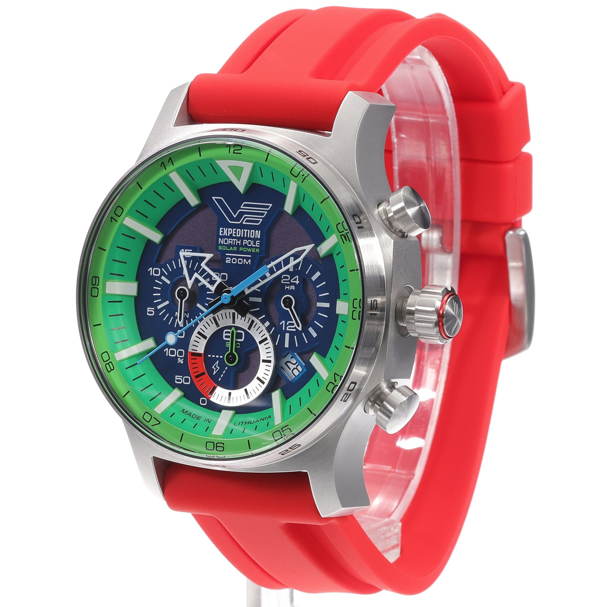 Vostok Europe VR42-595A733SR zegarek srebrny sportowy Expedition pasek - miniatura 2