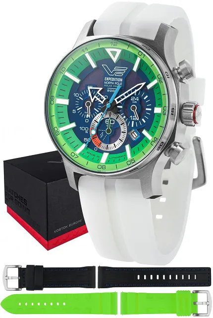Vostok Europe VR42-595A733SW Expedition Expedition North Pole 1 Polar Spruce Solar 47mm - zdjęcie 1