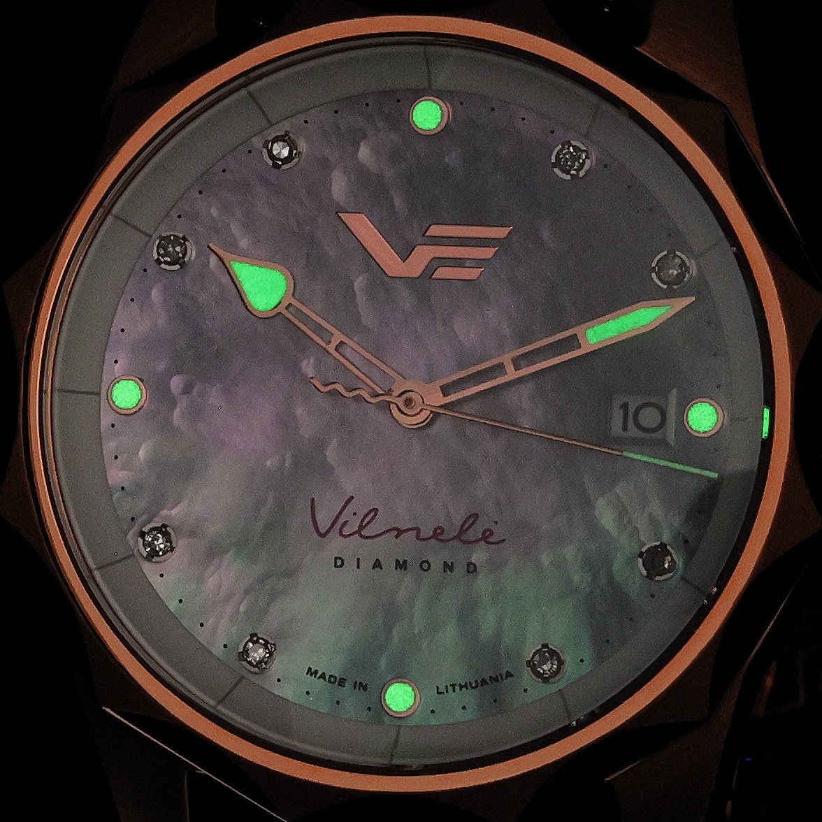 Vostok Europe VS42-125B754 Vilnele Vilnele Diamond Solar 39mm zegarek damski elegancki szafirowe