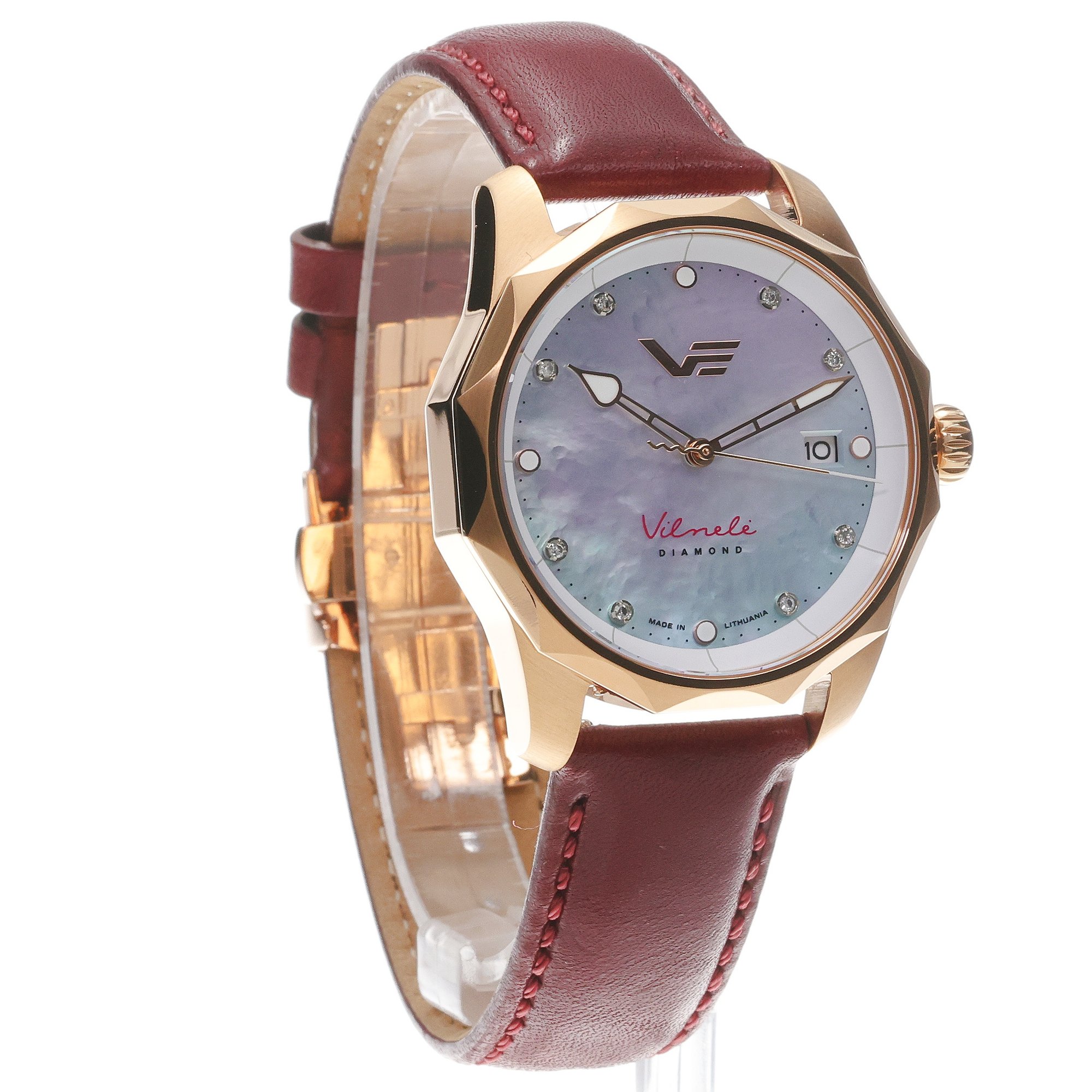 Vostok Europe VS42-125B754 zegarek różowe złoto elegancki Vilnele pasek