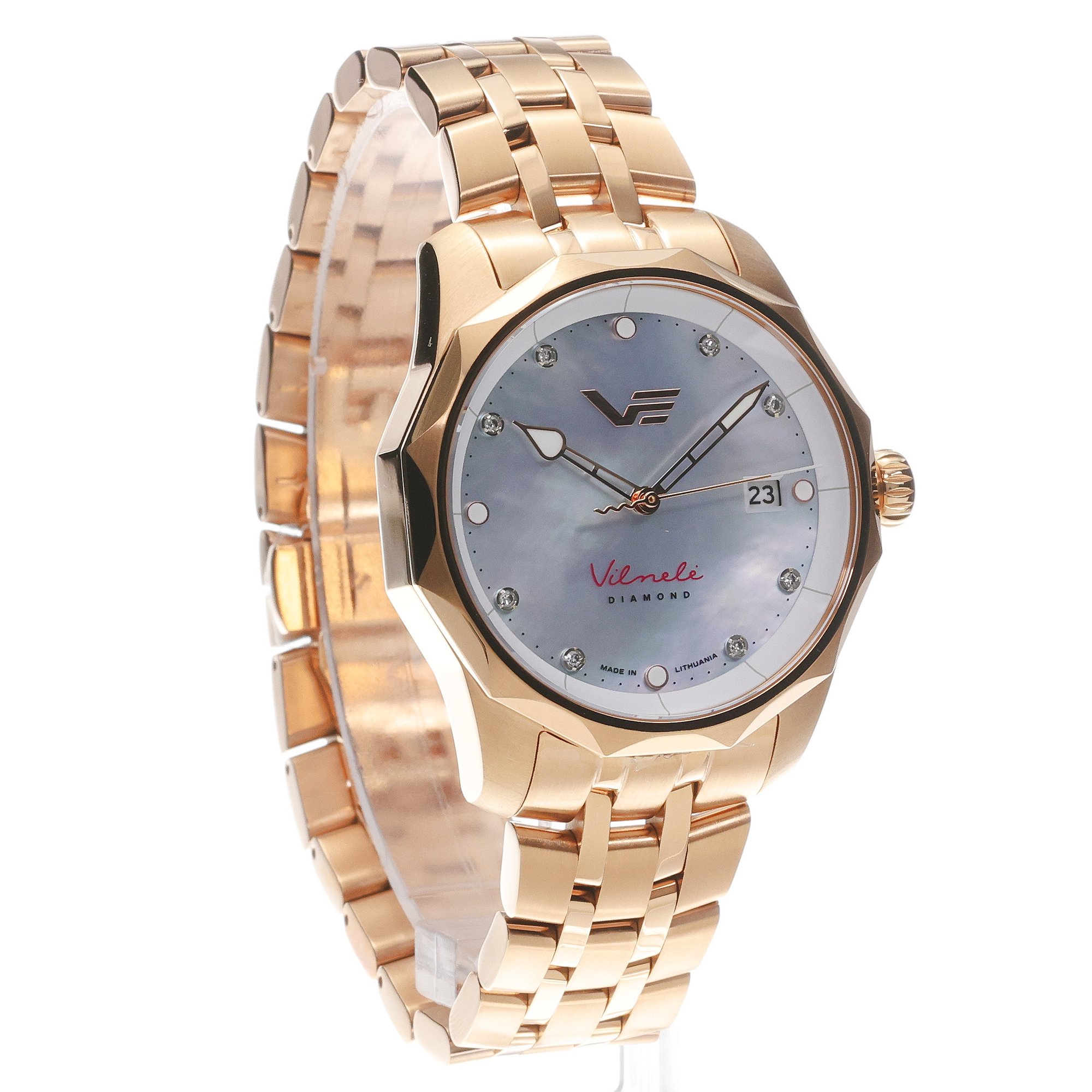 Vostok Europe VS42-125B754B zegarek różowe złoto elegancki Vilnele bransoleta