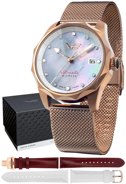 Vostok Europe VS42-125B754BM Vilnele Vilnele Diamond Solar Mesh 39mm - zdjęcie 1