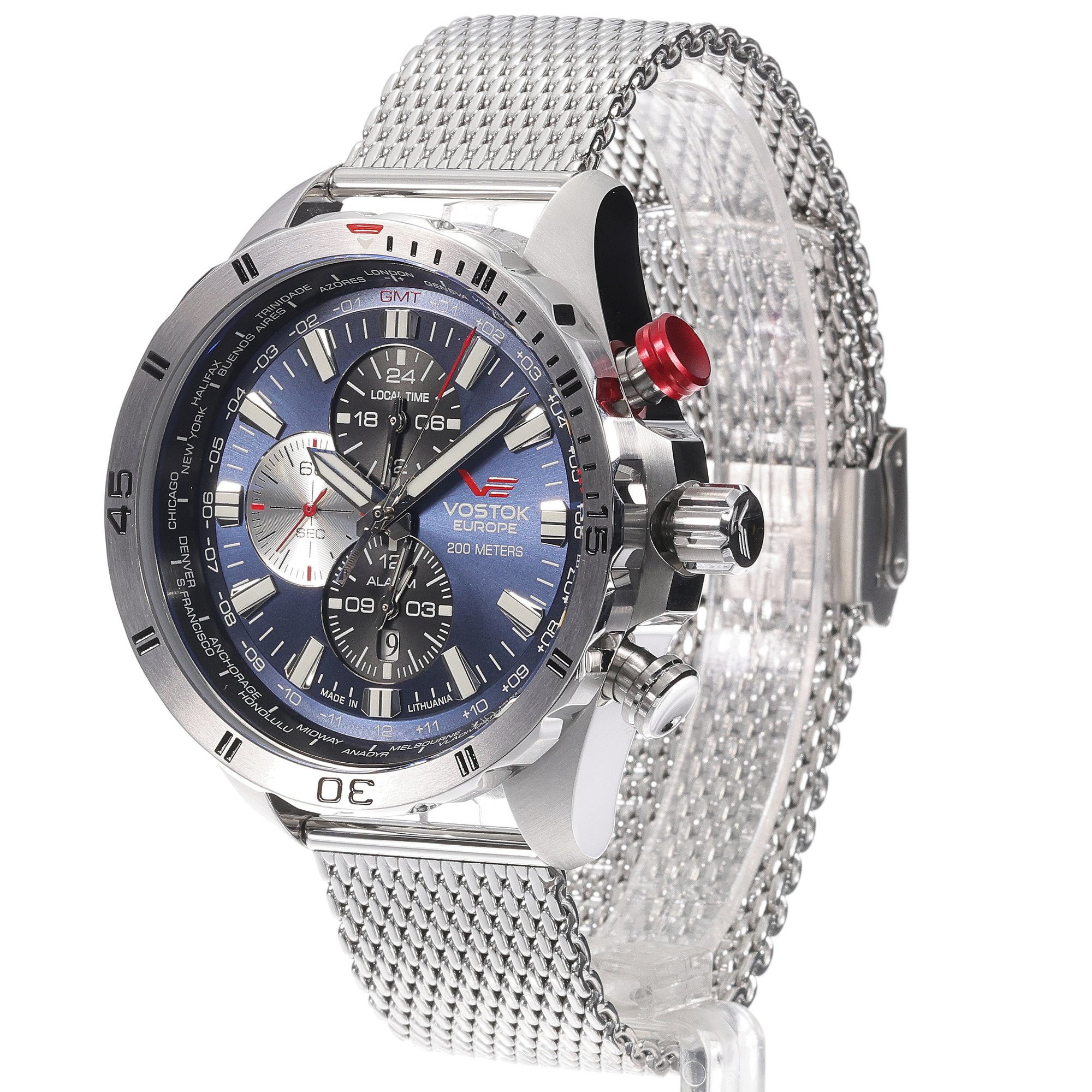 Vostok Europe YM26-320A652B Almaz Dual Time zegarek klasyczny Almaz - miniatura 2