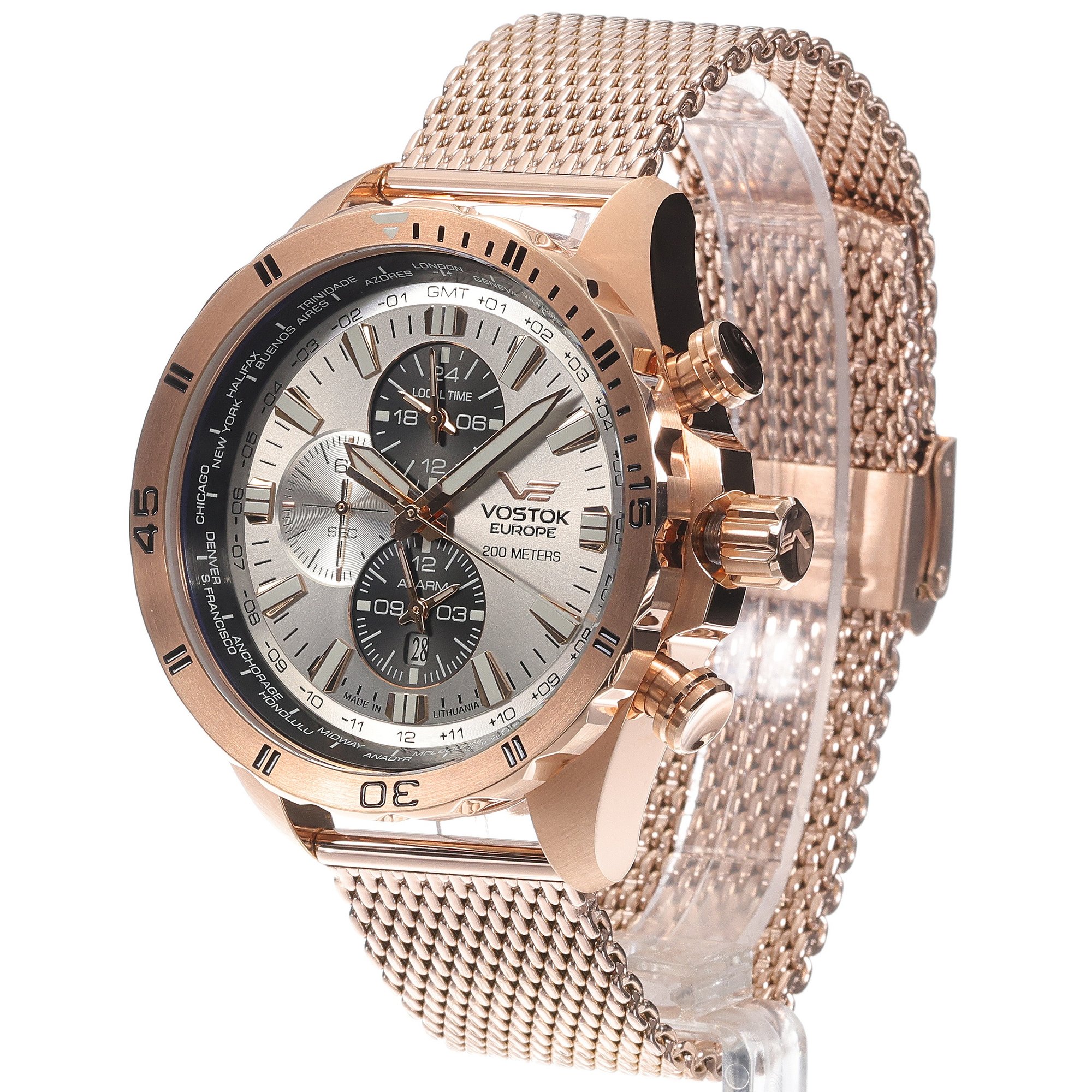 Vostok Europe YM26-320B653B Almaz Dual Time zegarek klasyczny Almaz - miniatura 2
