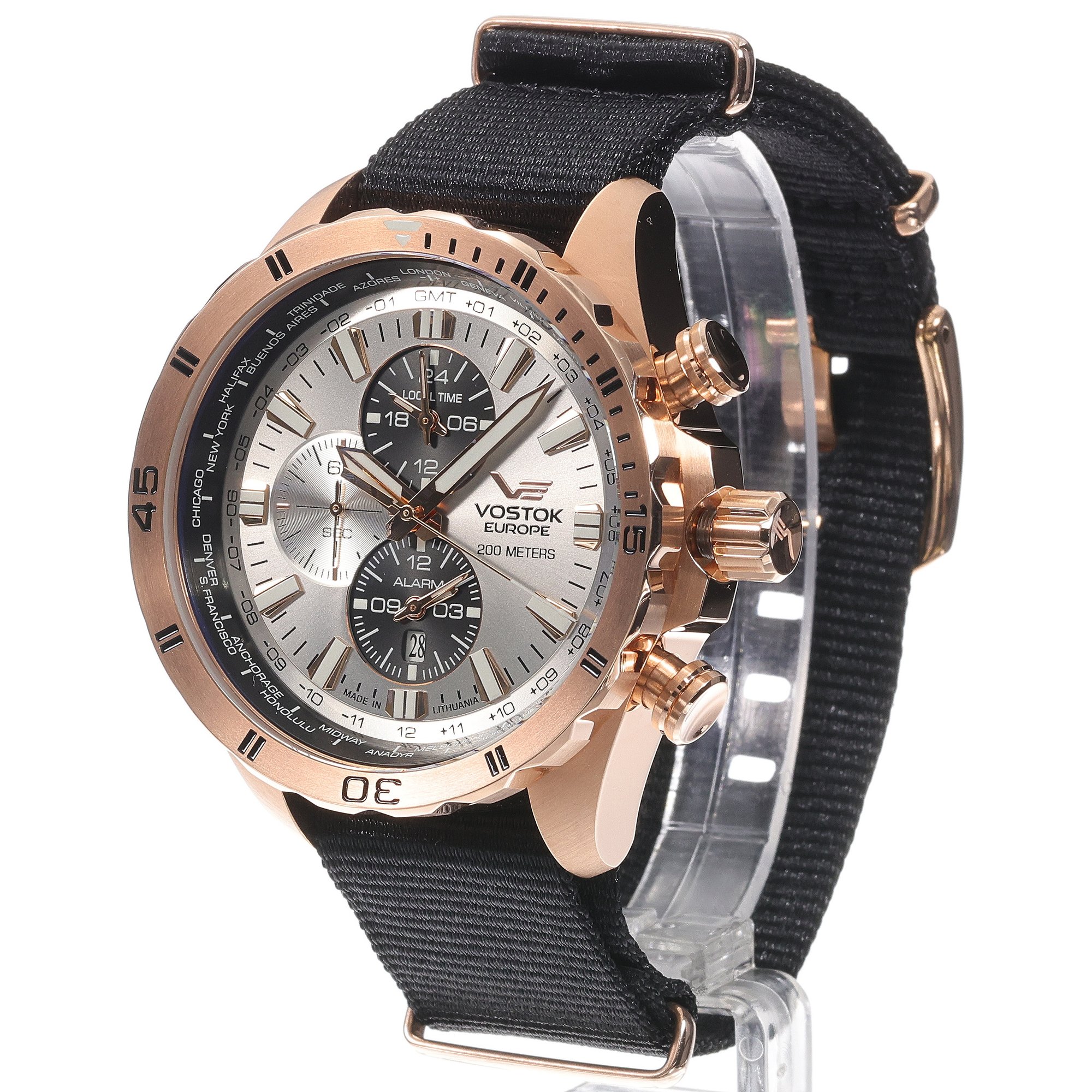 Vostok Europe YM26-320B653N Almaz Dual Time zegarek klasyczny Almaz - miniatura 2